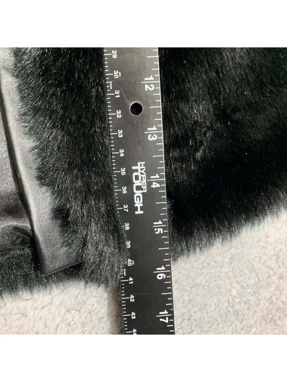 Kardashian Kids Faux Fur Capelet Girls Black Plush Formal Shrug Wrap Button Fron